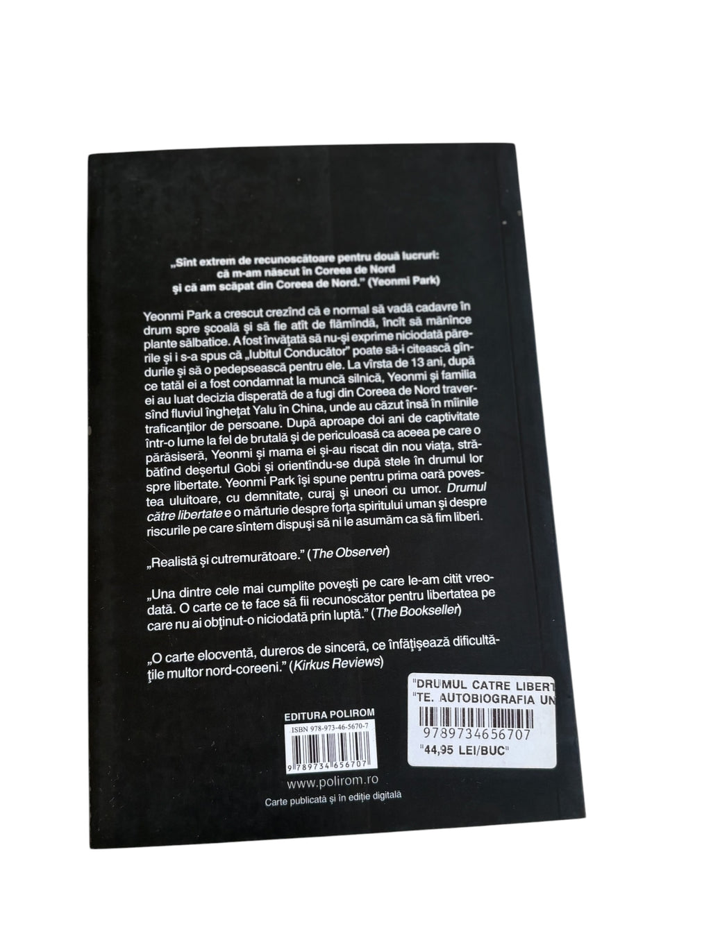 Drumul catre libertate Autobiografia unei refugiate din Coreea de Nord - Yeonmi Park